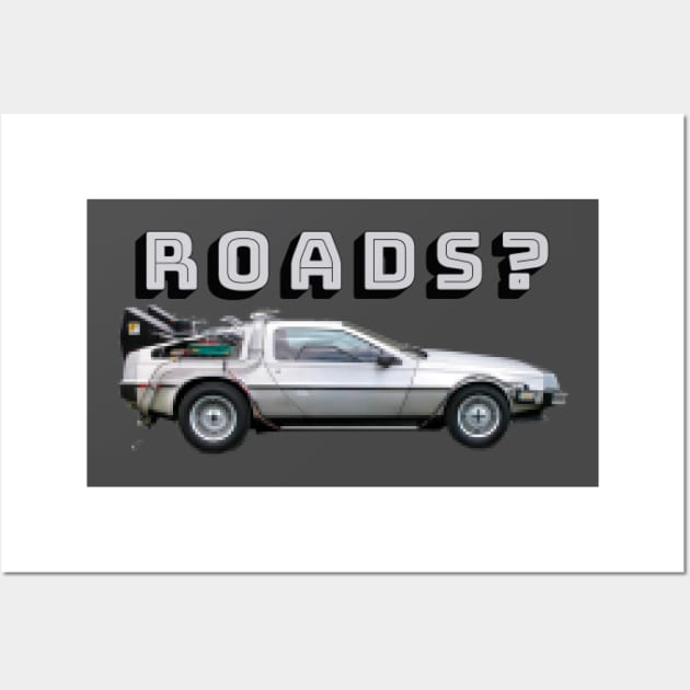 8 Bit Delorean Wall Art by LocalZonly